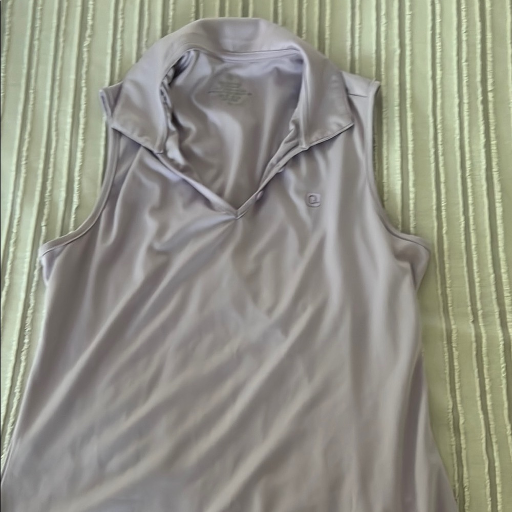 Lavender Sleeveless Polo Shirt golf
